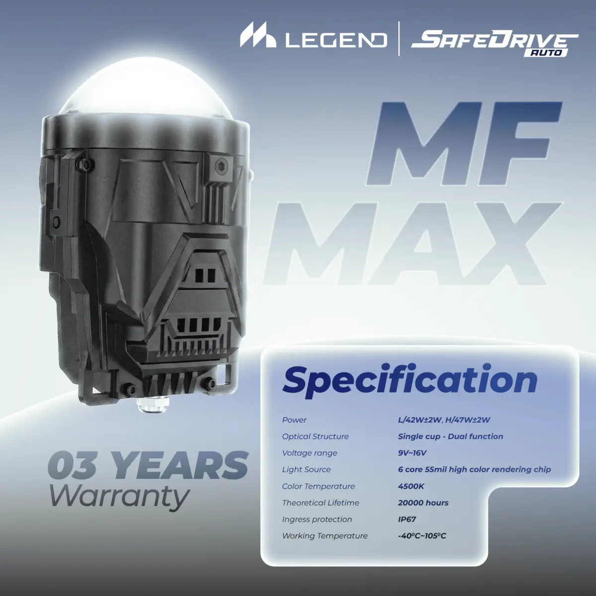 MLEGEND MF MAX LED Fog Light Car